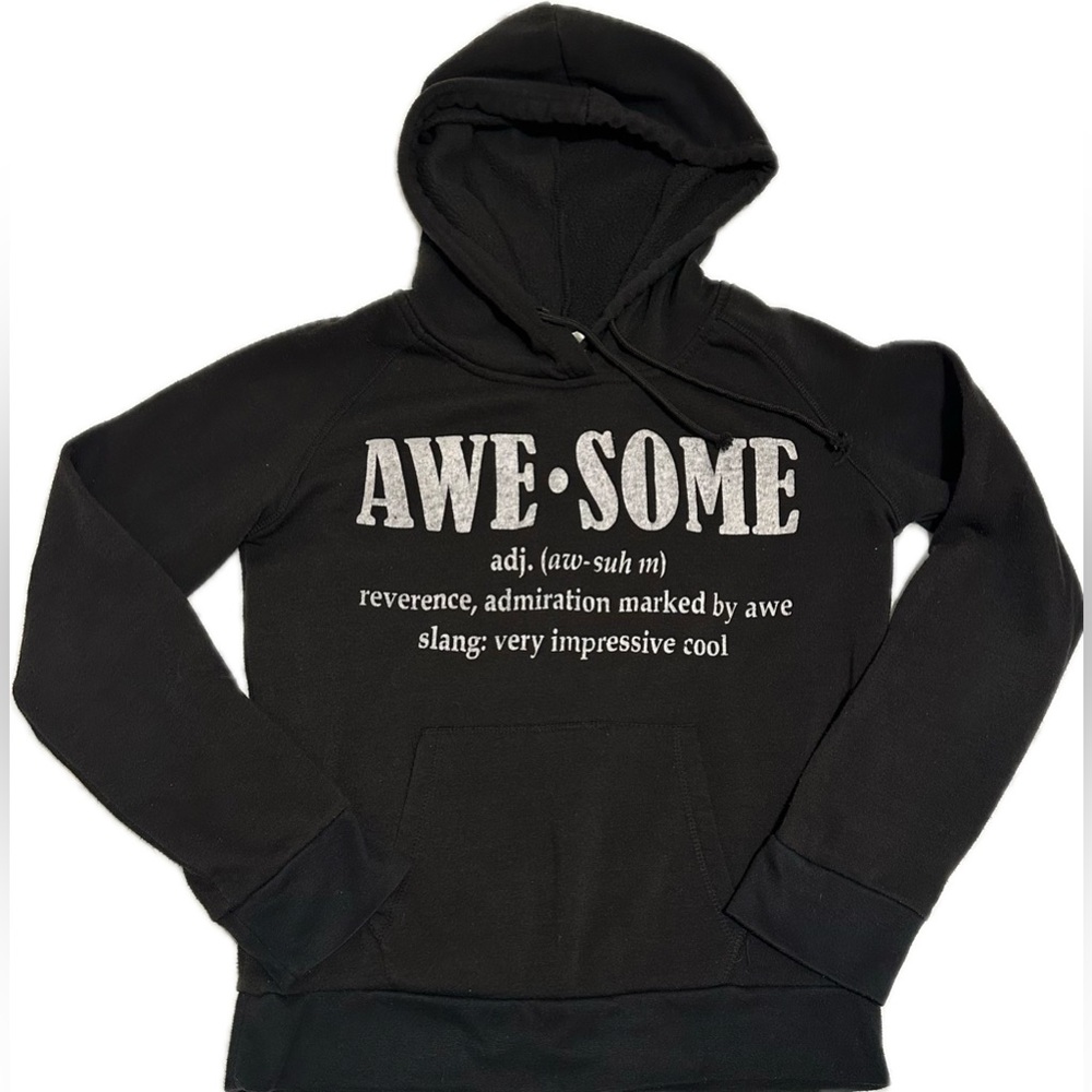 NYC youth medium 10/12 “Awesome” black hoodie